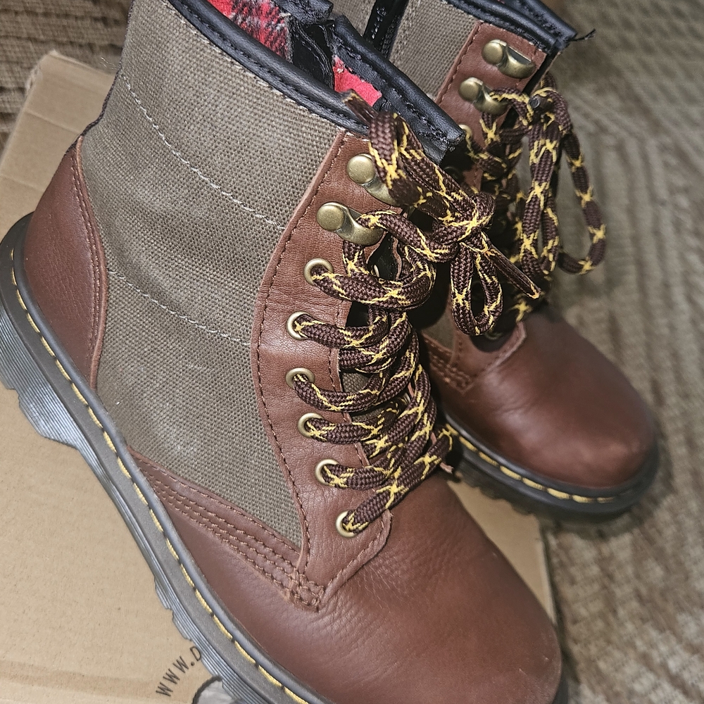 Dr. Martens Kids Brown and Black Boots